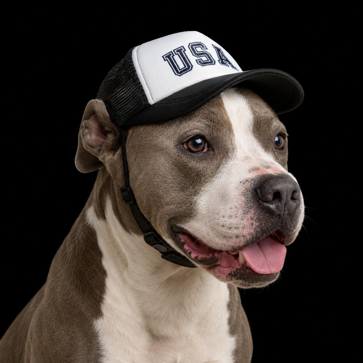 USA Foam Dog Trucker Hat – Patriotic Mesh Cap