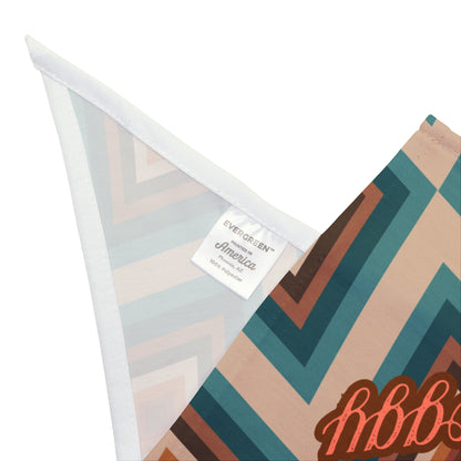 Retro Chevron 'A Long Little Doggy' Pet Bandana — Boho Dog Accessory