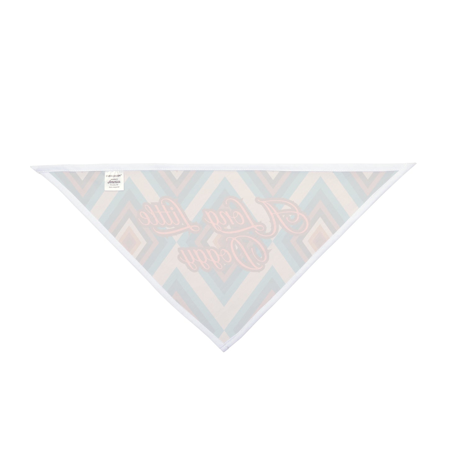 Retro Chevron 'A Long Little Doggy' Pet Bandana — Boho Dog Accessory
