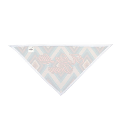 Retro Chevron 'A Long Little Doggy' Pet Bandana — Boho Dog Accessory