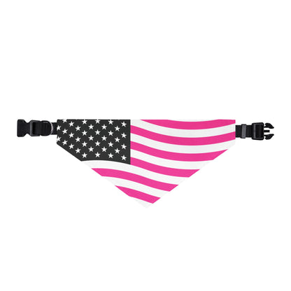 Pink American Flag Clip-On Pet Bandana