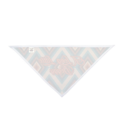 Retro Chevron 'A Long Little Doggy' Pet Bandana — Boho Dog Accessory