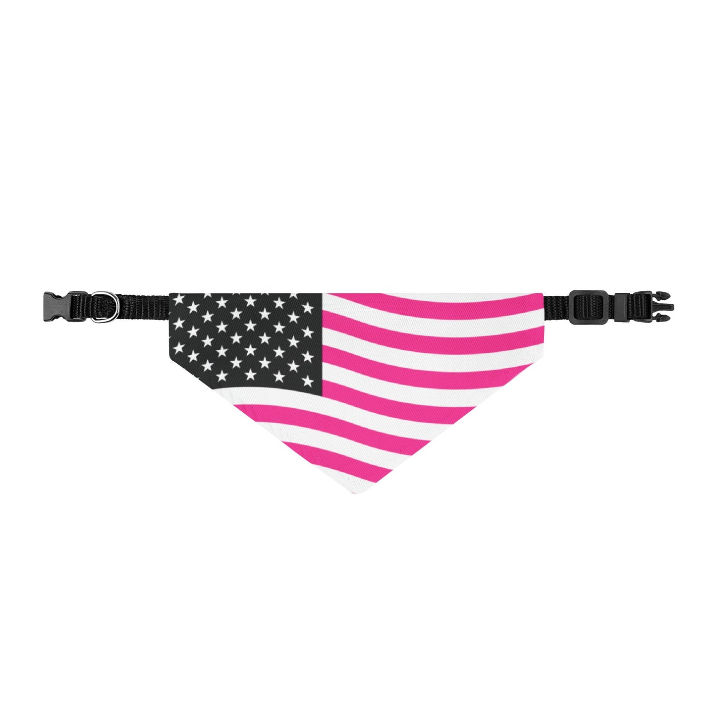 Pink American Flag Clip-On Pet Bandana