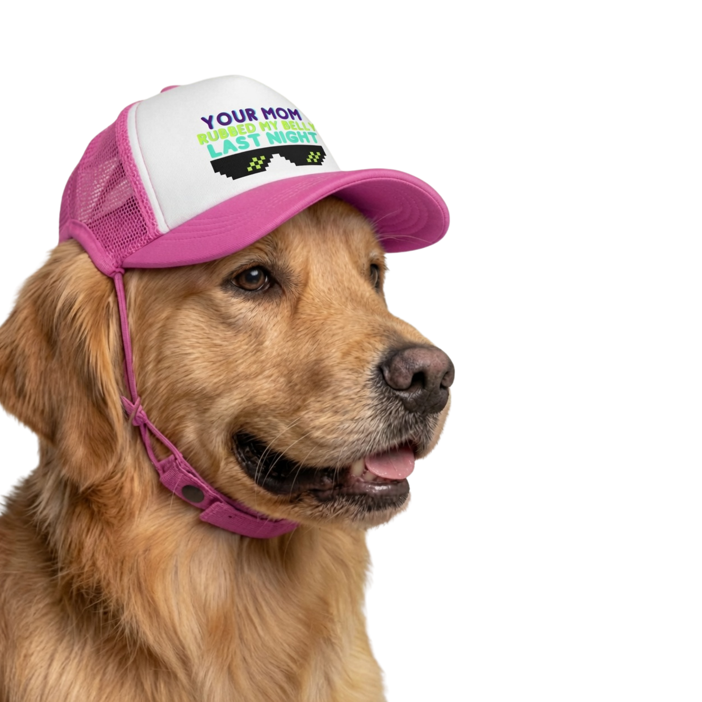 'Your Mom Rubbed My Belly Last Night' Dog Foam Trucker Hat