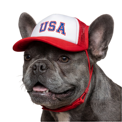 USA Foam Dog Trucker Hat – Patriotic Mesh Cap