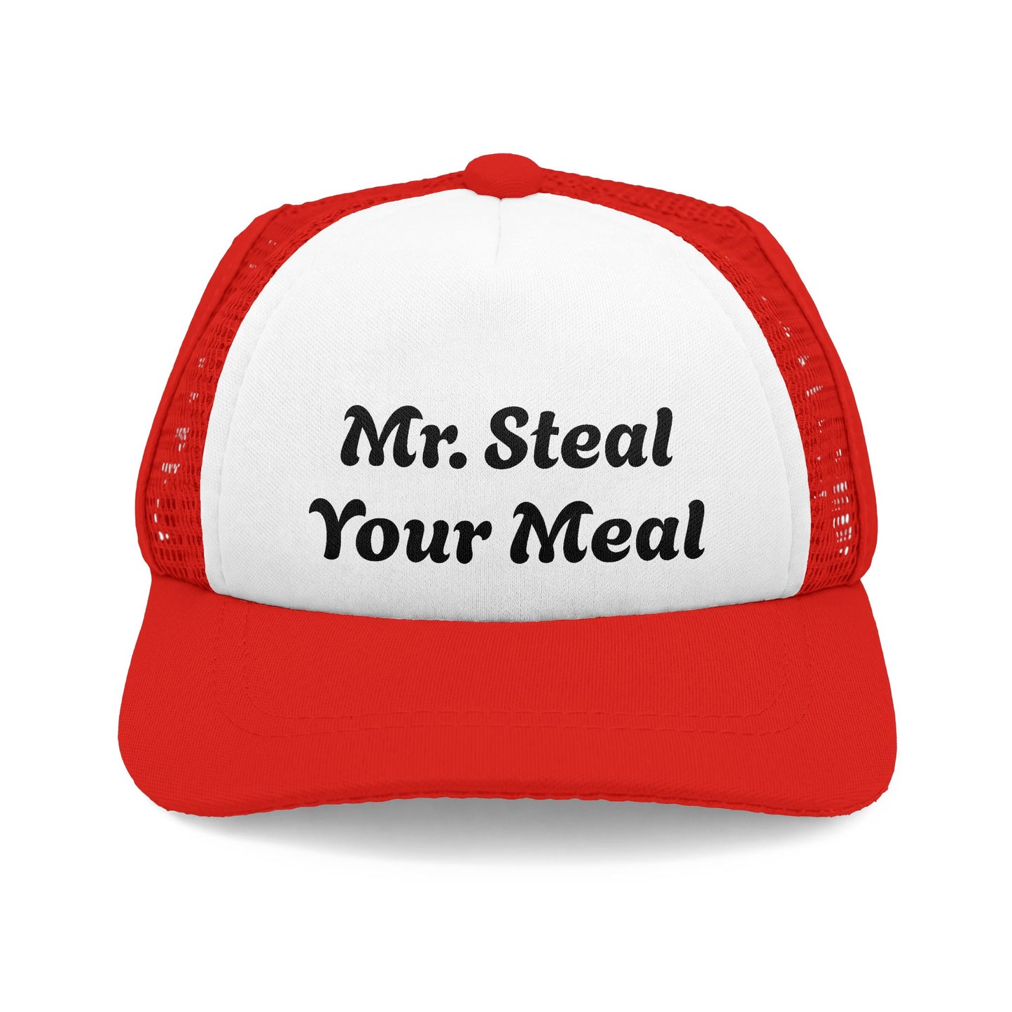 Dog Trucker Hat — "Mr. Steal Your Meal" Foam Cap