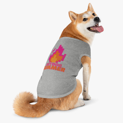 Pet Tank Top — 'Hotdog Summer' Retro Pixel Flame Dog Tee