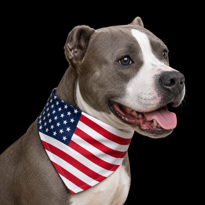 American Flag Clip-On Pet Bandana — Patriotic Dog & Cat Collar Accessory for 4th of July