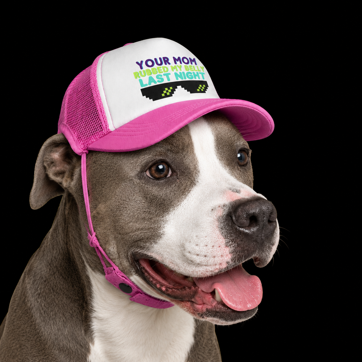 'Your Mom Rubbed My Belly Last Night' Dog Foam Trucker Hat