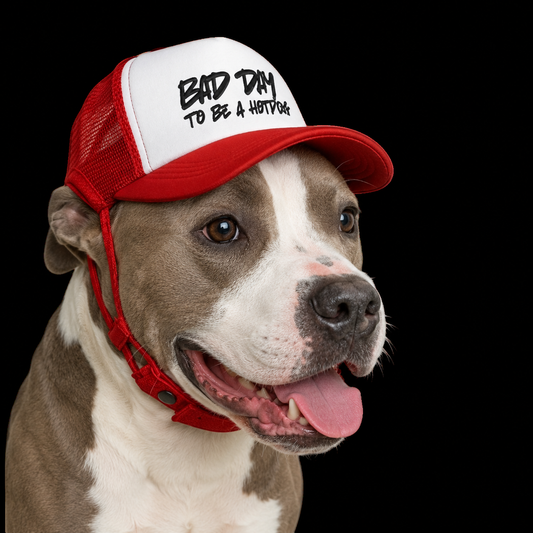 “Bad Day to Be a Hotdog” Matching Dog Foam Cap